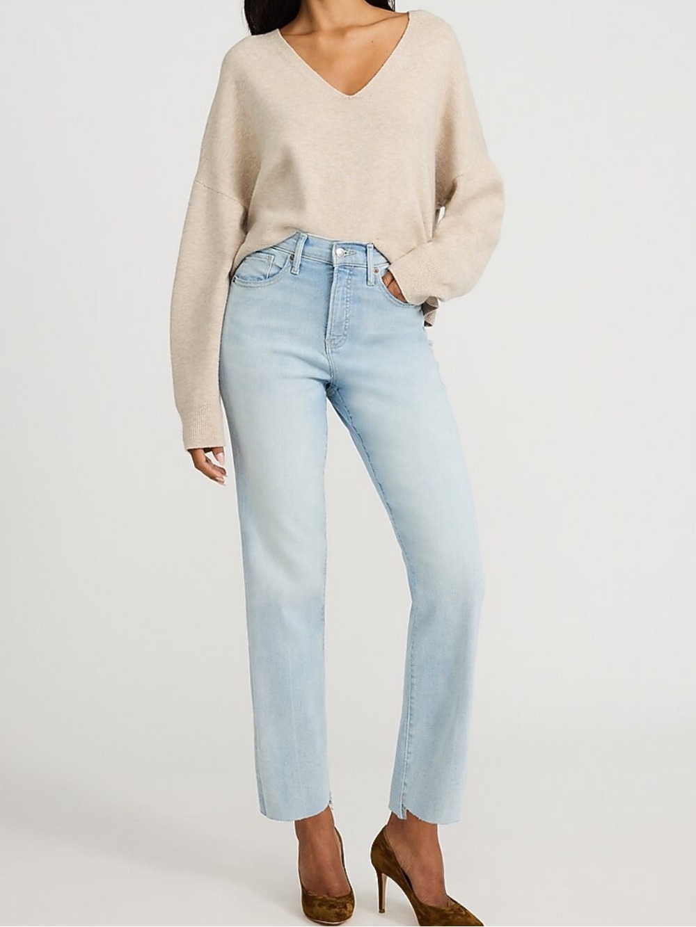 🤍New Express Straight Ankle High Rise Stretch Denim🤍